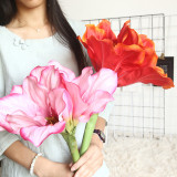 And hoof lotus simulation flower manufacturer family decoration wedding holding flower road leading flower Zhuding red