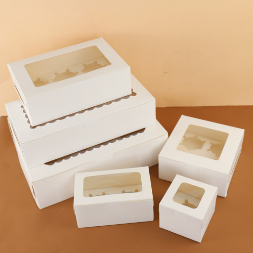 Wholesale Paper Cake Package Box With Window Wedding Cookie Box Kid Gift Box