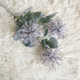 Wholesale arrangement of simulated flowers family decoration wedding holding flowers road guide flocked sea urchin