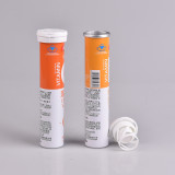Custom empty Aluminum tube 18 pill Vitamin C Effervescent Tablets Cans wholesale
