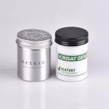 Customized Patterns aluminum jar Top popular hot sale 100g 120g 150g round empty silver black tin candle jars
