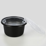 Large cheap plastic hot soup bowls with clear lid