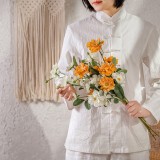 Simulated flower home decoration cross border wedding wholesale artificial flower single wheel flower wheel wind Chrysanthemum