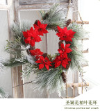 2021Christmas Wreath daily necessities simulation flower source Christmas tree snow decoration wedding