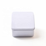 Large White Iron Square Tins Can Soap Candy Mini Metal Tin Box