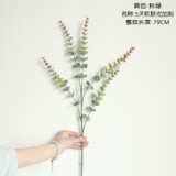 2021Single branch imitat ion flower manufacturer family decoration wedding holding flower wall plant eucalyptus