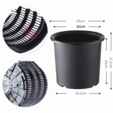 Root-controlled Imitation Porcelain Large Resin FlowerPots Succulents Wholesale Planters Plastic Flower Pots With Tray