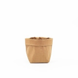 Ins Colorful Washable Brown Paper Bag Nordic Home Storage Bag Pen Holder Makeup Brush Bucket Brown Paper Flower Plants Potted