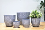 Manufacturers supply imitation cement simple Nordic retro frosted smooth plastic imitation porcelain succulent flower pots