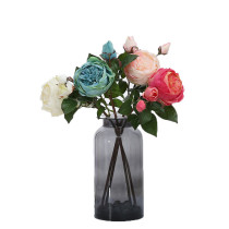 2021Living room home decoration display plant flower simulation Mini bouquet wholesale British rose bouquet