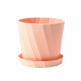 Factory Direct Sale Simple Creative Plastic Flower Pot Round Thick Large Flower Pot Resin Plastic Set Wholesale