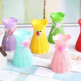 Imitation Basket Plastic Vase Fake Flower Rattan Plastic Weaving Home Living Room Decoration Crafts