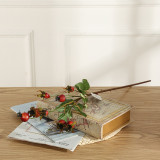 Various ornaments flower arrangement matching materials table and tea table decoration simulated rose fruit bundle