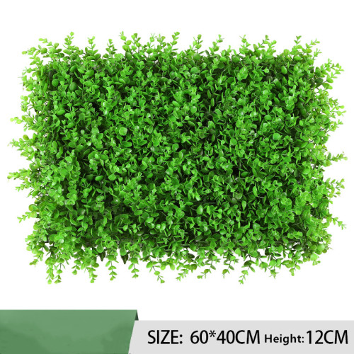 Wholesale simulation plant wall lawn encryption eucalyptus turf plastic fake green background wall plant decorative flower wall