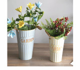 Dried Flower Bucket High Flower Bucket Flower Shop Decoration Tin Bucket American Floor Vase