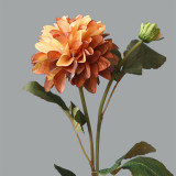 2021Living room dining table flower arrangement artificial flower decoration decoration flower set simulation 2 head Dahlia