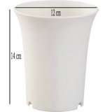 White Round PP Plastic Flower Pot Succulent Vientiane Orchid Plant Frosted High Waist Pot Black