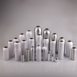 Round aluminum actuator l type 50ml 500ml bottle refillable compressed air made in China 2piece aerosol can