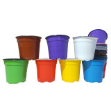 Wholesale Cheap Decorative Modern Double Color Printed Plastic Big Gardening Plants Flower Pot