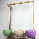 Round Plastic Hanging Basket Flower Pot 6'' 8'' 10''  Garden Plant Chain Planters Decoration Supplies