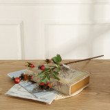 Various ornaments flower arrangement matching materials table and tea table decoration simulated rose fruit bundle