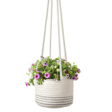 Fashion Straw Hanging Basket Hanging Flower Pot Plant Flower Basket Household Bamboo Basket Fresh Flower Foldable