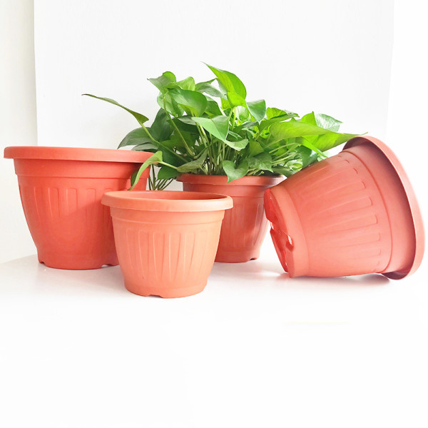Plastic Flowerpot Household Potted Green Radish Succulent Geranium Hydrangea Planting Pot Large And Small Set Of Pots