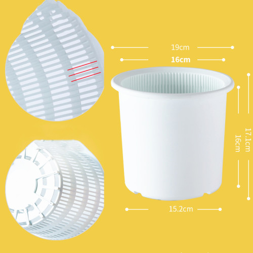Root-controlled Imitation Porcelain Large Resin FlowerPots Succulents Wholesale Planters Plastic Flower Pots With Tray