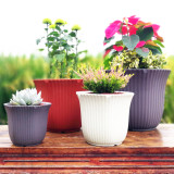 Pots Plant Flower Resin Wholesale Imitation Ceramic Flower Pot Resin Flower Pots Resin Home Garden