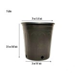 Durable Garden 5 Gallon Black Round  Stackable Plastic Garden Grow Pots