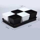 Succulentplats Flowerpots Plastic Creative Flowerpot Tray Combination Resin Flowerpot Wholesale