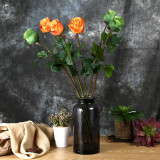 2021Wedding home silk flower venue decoration European single rose