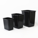 Multiple Specifications Black Square Flower Pot Large Flower Bucket Waking Plastic Flower Bucket
