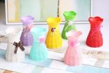 Imitation Basket Plastic Vase Fake Flower Rattan Plastic Weaving Home Living Room Decoration Crafts