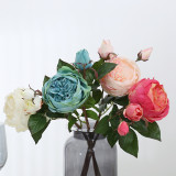 2021Living room home decoration display plant flower simulation Mini bouquet wholesale British rose bouquet