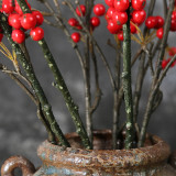 2021Wholesale desktop potted office home flower wall decoration Holly fruit
