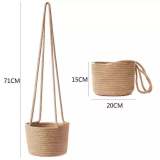 Fashion Straw Hanging Basket Hanging Flower Pot Plant Flower Basket Household Bamboo Basket Fresh Flower Foldable