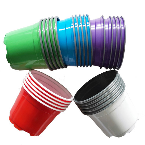 Wholesale Cheap Decorative Modern Double Color Printed Plastic Big Gardening Plants Flower Pot