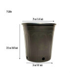 Durable Garden  5 Gallon Black Round   Plastic Garden Grow Pots