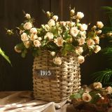 2021Retro home and guest house decoration photography material simulation silk dry flower rose