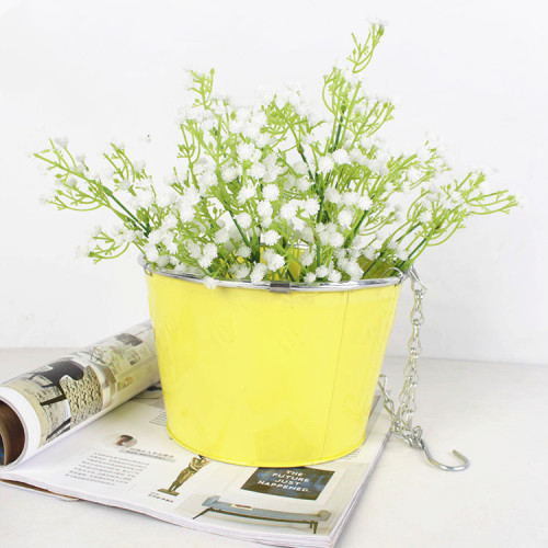 Nordic Home Garden Decorative Design Metal Orchid Basin Flower Pot Indoor Metal Pot Flower With Hanging Basket