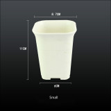 Plastic Octagon Flower Pot Home Garden Office Desk Succulent Plant Pot Matt Glossy Garden Decoration Pots