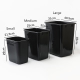 Multiple Specifications Black Square Flower Pot Large Flower Bucket Waking Plastic Flower Bucket