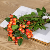 Floral home furnishings European and American creative decoration flower arrangement simulation small round rose fruit