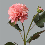 2021Living room dining table flower arrangement artificial flower decoration decoration flower set simulation 2 head Dahlia