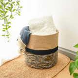 20cm Cotton Woven Flower Pot Storage Basket Crafts Storage Basket Green Plant Potted Basket