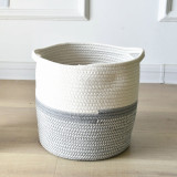 20cm Cotton Woven Flower Pot Storage Basket Crafts Storage Basket Green Plant Potted Basket