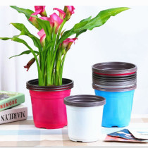 Wholesale Garden Home Decoration Colorful Durable Flower Pots Planters Plastic Flower Pots Garden