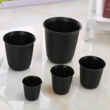Round Frosted Plastic Black Fleshy Flower Pot Vientiane Basin Volumes Dedicated Garden Supplies