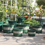 Chunky Root-Controlled Potted Round Rose Black Planting Seedling Thickening Flower Plastic Gallon Pot With Bottom Plate